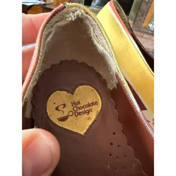 Hot Chocolate Design Mary Jane Heel Shoes 1970s Mod Floral Print Sz. 39 - Picture 5 of 10